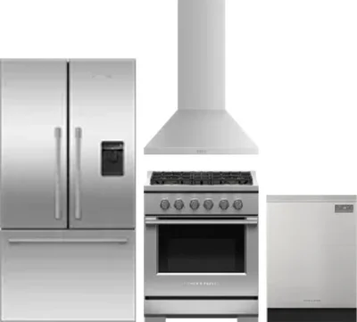 4 Piece Package Includes Refrigerator, Range, Hood And Dishwasher